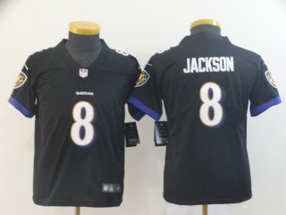 Youth Baltimore Ravens 8 Lamar Jackson Vapor Limited Jersey Black