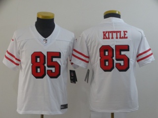 Youth San Francisco 49ers 85 George Kittle Color Rush Limited Jersey White