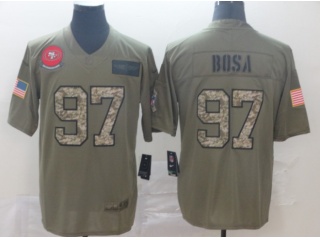 San Francisco 49ers #97 Nick Bosa 2019 Salute to Service Limited Jersey Olive Camo