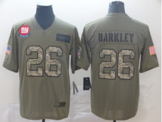 New York Giants #26 Saquon Barkley 2019 Salute to Service Limited Jersey Olive Camo