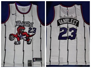 Nike Toronto Raptors 23 Fred Vanvleet Throwback Jersey White