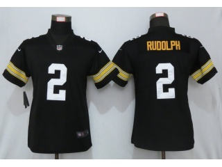 Womens Pittsburgh Steelers 2 Mason Rudolph Vapor Limited Jersey Black New Style