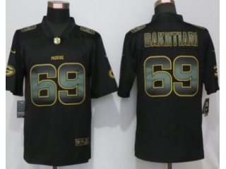 Green Bay Packers #69 David Bakhtiari Black Golden Vapor Untouchable Limited Jersey Black Golden