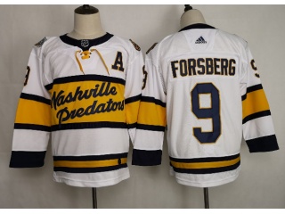 Adidas Nashville Predators #9 Filip Forsberg Winter Classic Hockey Jersey White