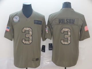 Seattle Seahawks 3 Russell Wilson 2019 Salute to Service Limited Jersey Olive Camo