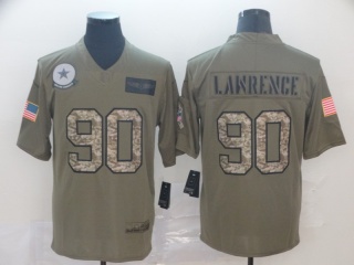 Dallas Cowboys 90 Demarcus Lawrence 2019 Salute to Service Limited Jersey Olive Camo