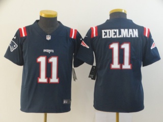 Youth New England Patriots 11 Julian Edelman Color Rush Limited Jersey Blue