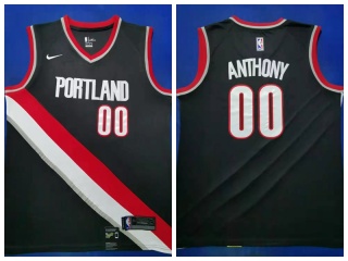 Nike Portland Trail Blazers 00 Carmelo Anthony Jersey Black