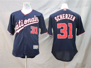 Washington Nationals 31 Max Scherzer New Style Flex Base Jerseys Blue