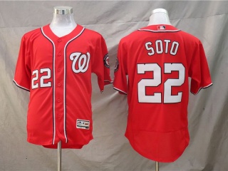 Washington Nationals 22 Juan Soto Flex Base Jerseys Red