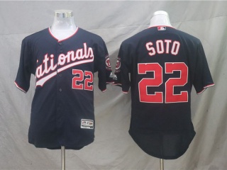 Washington Nationals 22 Juan Soto Flex Base Jerseys Blue New Style