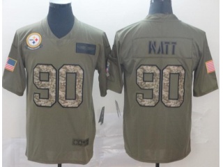 Pittsburgh Steelers #90 T.J. Watt 2019 Salute to Service Limited Jersey Olive Camo