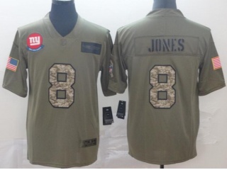 New York Giants #8 Daniel Jones 2019 Salute to Service Limited Jersey Olive Camo