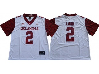 Oklahoma Sooners #2 CeeDee Lamb New Style Limited Jersey White