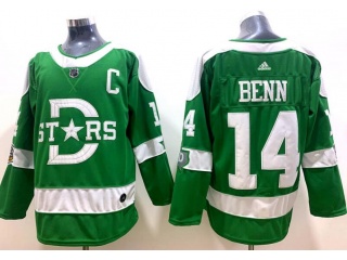 Adidas Dallas Stars #14 Jamie Benn Winter Classic Jersey Green