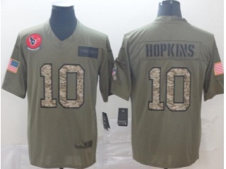 Houston Texans #10 DeAndre Hopkins 2019 Salute to Service Limited Jersey Olive Camo