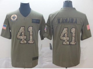New Orleans Saints #41 Alvin Kamara 2019 Salute to Service Limited Jersey Olive Camo