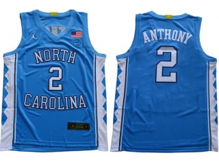 North Carolina Tar Heels #2 Cole Anthony College Basketball Jersey  Blue