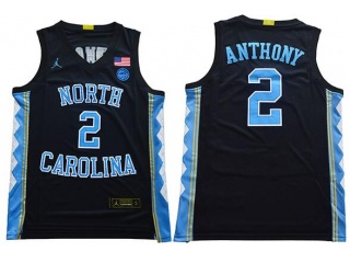 North Carolina Tar Heels #2 Cole Anthony College Basketball Jersey Black