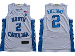 North Carolina Tar Heels #2 Cole Anthony College Basketball Jersey White