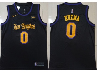 Nike Los Angeles Lakers #0 Kyle Kuzma Latin Nights Jersey Black
