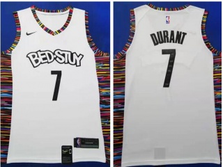 Nike Brooklyn Nets #7 Kevin Durant 2019-20 Jersey White City 