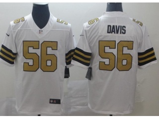 New Orleans Saints #56 Demario Davis Color Rush Limited Jersey White 