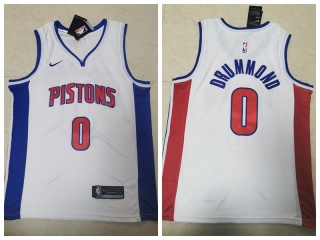 Nike Detroit Pistons #0 Andre Drummond Jersey White