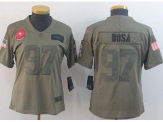 Woman San Francisco 49ers #97 Nick Bosa 2019 Salute to Service Limited Jersey Olive