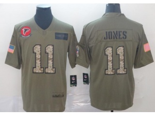 Atlanta Falcons #11 Julio Jones 2019 Salute to Service Limited Jersey Olive