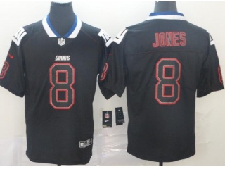 New York Giants #8 Daniel Jones Lights Out Limited Jerseys Black