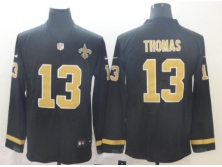 New Orleans Saints #13 Michael Thomas Long Sleeves Vapor Untouchable Limited Jersey Black