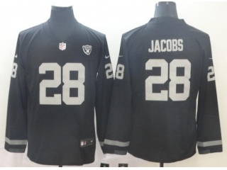 Oakland Raiders #28 Josh Jacobs Long Sleeves Vapor Untouchable Limited Jersey Black