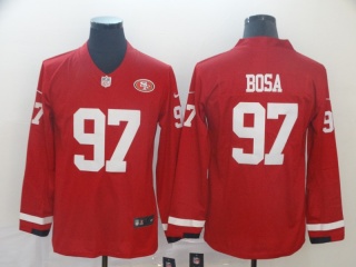 San Francisco 49ers 97 Nick Bosa Long Sleeves Vapor Untouchable Limited Jersey Red