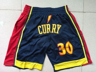 Golden State Warriors Throwback Short Navy Blue with Gold