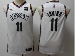 Youth Nike Brooklyn Nets #11 Kyrie Irving 2019-20 City Jersey White