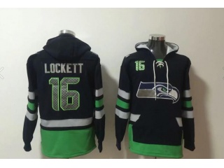 Seattle Seahawks #16 Tyler Lockett Hoodie Blue 