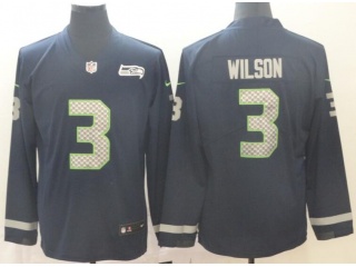 Seattle Seahawks #3 Russell Wilson Long Sleeves Vapor Untouchable Limited Football Jersey Blue