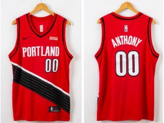 Nike Portland Trail Blazers #00 Carmelo Anthony 2019-20 City Jersey Red