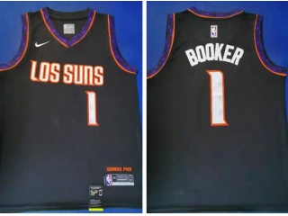 Nike Phoenix Suns #1 Devin Booker 2019-20 Jersey Black City