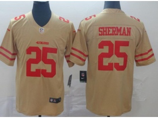 San Francisco 49ers #25 Richard Sherman Inverted Legend Limited Jersey Yellow
