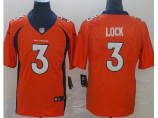 Denver Broncos #3 Drew Lock Vapor Untouchable Limited Jersey Orange