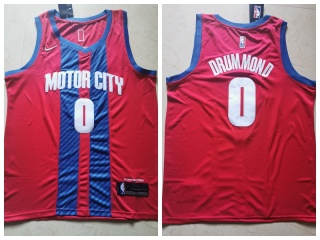 Nike Detroit Pistons 0 Andre Drummond 2019-20 City Jersey Red