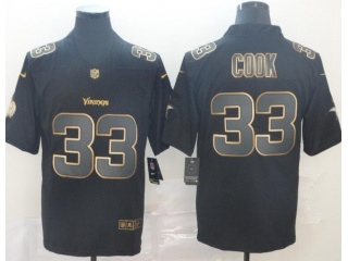 Minnesota Vikings #33 Dalvin Cook Men's Vapor Untouchable Limited Jersey Black Golden