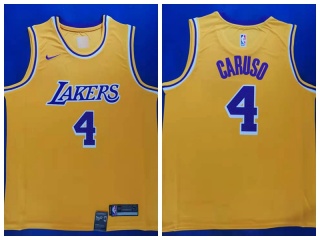 Nike Los Angeles Lakers 4 Alex Caruso Jersey Yellow