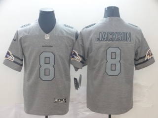 Baltimore Ravens 8 Lamar Jackson 2019 New Style Gridiron Gray Limited Jersey