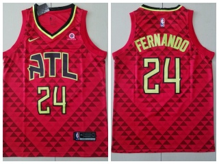Nike Atlanta Hawks 24 Devonta Freeman Basketball Jersey Red