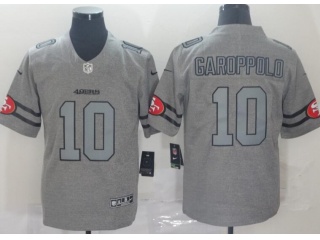 San Francisco 49ers #10 Jimmy Team Logos Limited Jersey Gridiron Gray