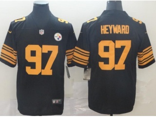 Pittsburgh Steelers #97 Cameron Heyward Color Rush Limited Football Jersey Black