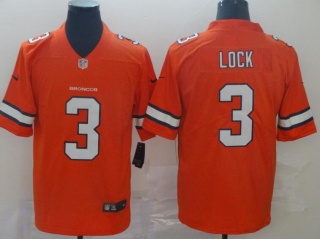 Denver Broncos #3 Drew Lock Color Rush Limited Jersey Orange